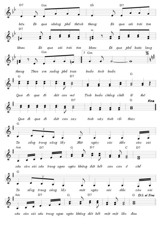 Sheet nhạc Vũng Lầy Của Chúng Ta 2